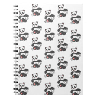 Gelukkig Dansende Panda Sticker Patroon Notitieboek