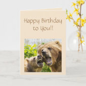 Gelukkig dat de Beren een leuk diertje herhalen Kaart (Gele Bloem)