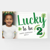 Gelukkig dat het St. Patrick's Day foto is Kinderv Spandoek (Horizontaal)
