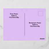 Gelukkig dat hij de Bijbel verse koninklijk Paars Folie Feestdagen Briefkaart (Achterkant)