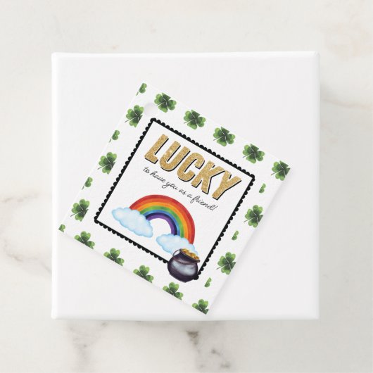 Gelukkig dat ik je als vriend heb bedankjes labels (In situ)