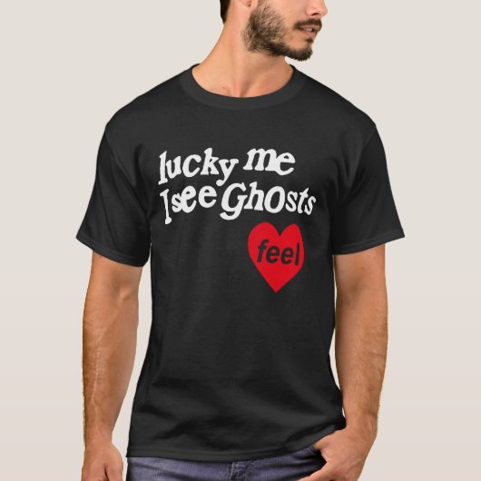 Gelukkig dat ik spoken zie t-shirt (Voorkant)