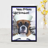 Gelukkig de bokserwenskaart van de Marine van de Kaart (Gele Bloem)