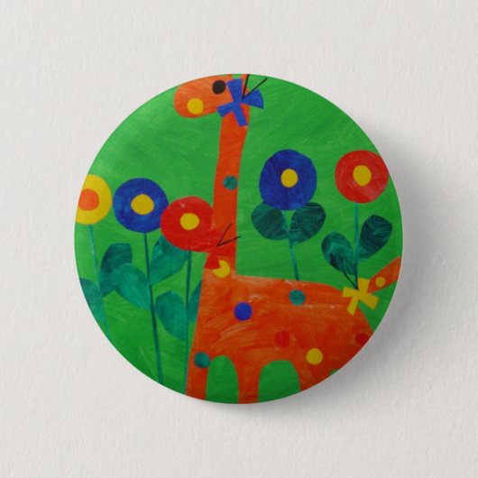 Gelukkig de Giraffe Button (Voorkant)