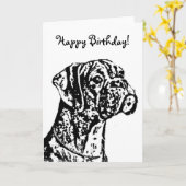 Gelukkig de hondwenskaart van de Bokser van de Kaart (Gele Bloem)