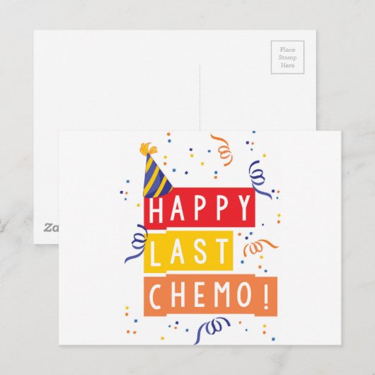 Gelukkig de laatste Chemo! Briefkaart (Voorkant / Achterkant)