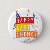 Gelukkig de laatste Chemo! Ronde Button 5,7 Cm (Voorkant)