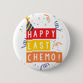 Gelukkig de laatste Chemo! Ronde Button 5,7 Cm