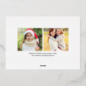 Gelukkig de nieuwste goudtekst groene foto folie feestdagenkaart (Achterkant)