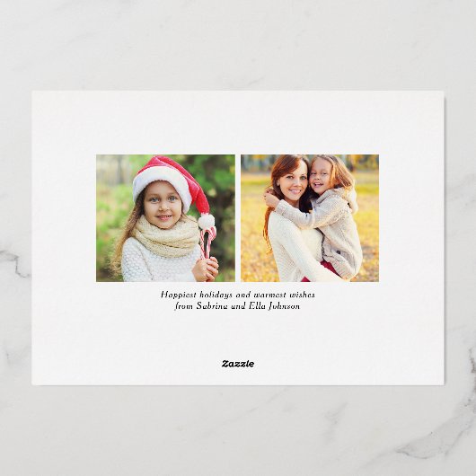 Gelukkig de nieuwste goudtekst groene foto folie feestdagenkaart (Achterkant)