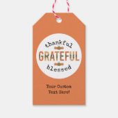 Gelukkig de Thanksgiving van de Herfst met de zege Cadeaulabel (Voorkant)