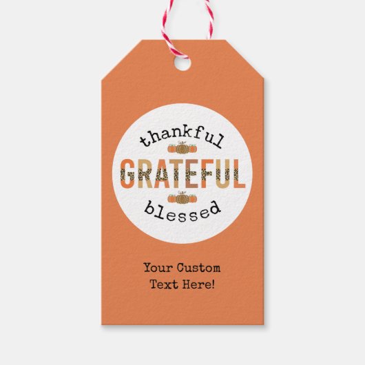 Gelukkig de Thanksgiving van de Herfst met de zege Cadeaulabel (Voorkant)