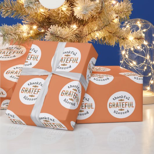 Gelukkig de Thanksgiving van de Herfst met de zege Cadeaupapier (Feestdagen)