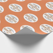 Gelukkig de Thanksgiving van de Herfst met de zege Cadeaupapier (Hoek)