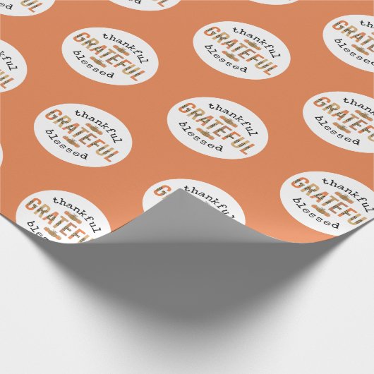 Gelukkig de Thanksgiving van de Herfst met de zege Cadeaupapier (Hoek)