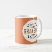 Gelukkig de Thanksgiving van de Herfst met de zege Koffiemok (Voorkant rechts)