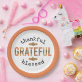 Gelukkig de Thanksgiving van de Herfst met de zege Papieren Bordje (Feest)