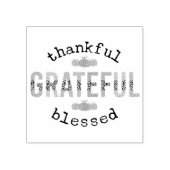 Gelukkig de Thanksgiving van de Herfst met de zege Rubberstempel (Afrduk)