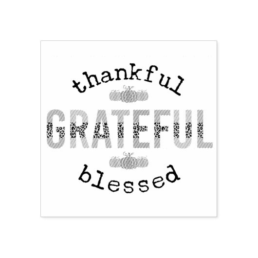 Gelukkig de Thanksgiving van de Herfst met de zege Rubberstempel (Afrduk)