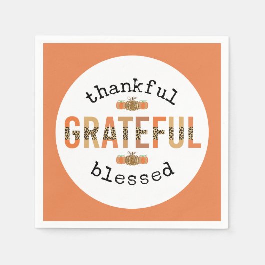 Gelukkig de Thanksgiving van de Herfst met de zege Servet (Voorkant)