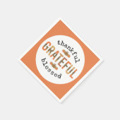 Gelukkig de Thanksgiving van de Herfst met de zege Servet (Hoek)