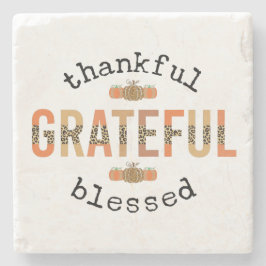 Gelukkig de Thanksgiving van de Herfst met de zege Stenen Onderzetter