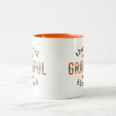 Gelukkig de Thanksgiving van de Herfst met de zege Tweekleurige Koffiemok (Center)