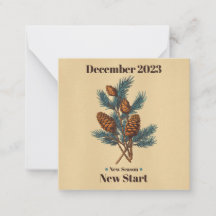 Gelukkig december wenskaart met sparrentakken en