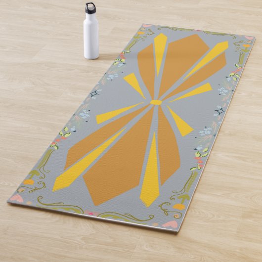 Gelukkig Deco Sun Burst Yogamat (In situ)