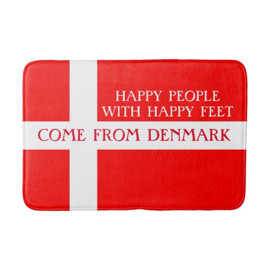 Gelukkig Denemarken Bath Mat! Badmat (Voorkant)