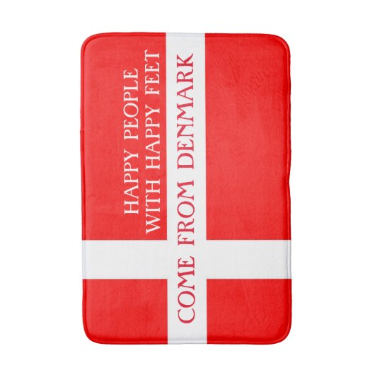 Gelukkig Denemarken Bath Mat! Badmat (Voorkant Verticaal)