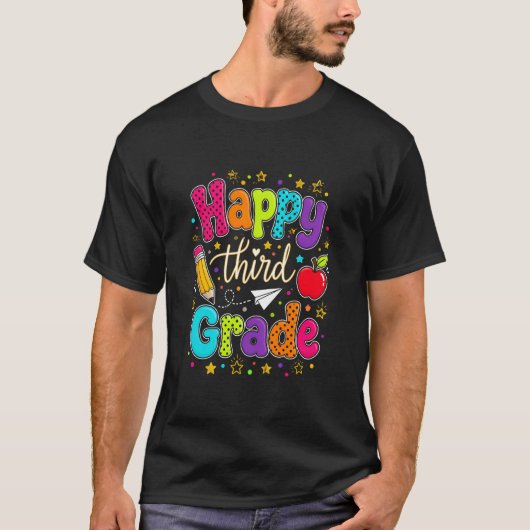 Gelukkig derde leerjaar t-shirt (Voorkant)