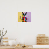 Gelukkig dier met zonnebril poster (Keuken)