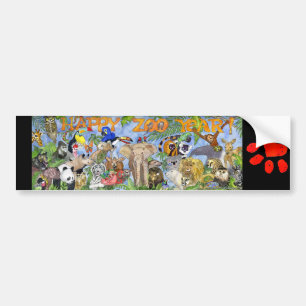 Gelukkig dierentuin jaardierentuin Bumpersticker