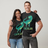 Gelukkig Dinosaur - Lachlan Naam T-shirt (Unisex)