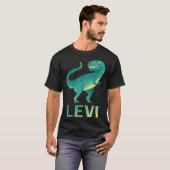 Gelukkig Dinosaurus - Levi Naam T-shirt (Voorkant volledig)