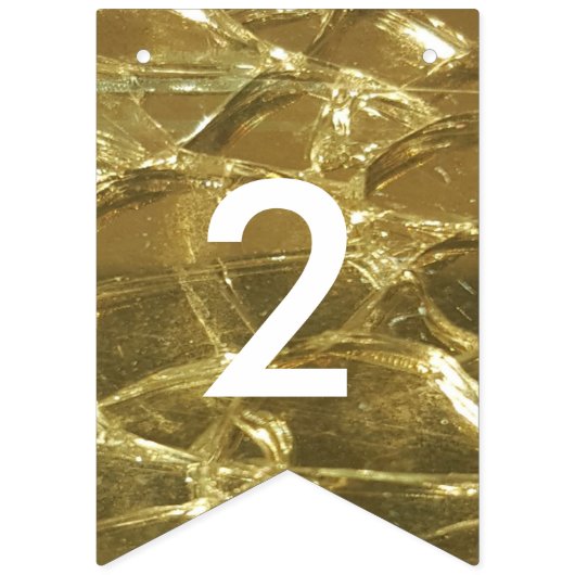 Gelukkig Diwali 2017 Goud Wit Glitter Lights Party Vlaggetjes (Eerste vlag)