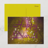 Gelukkig Diwali-briefkaart. Briefkaart (Voorkant / Achterkant)