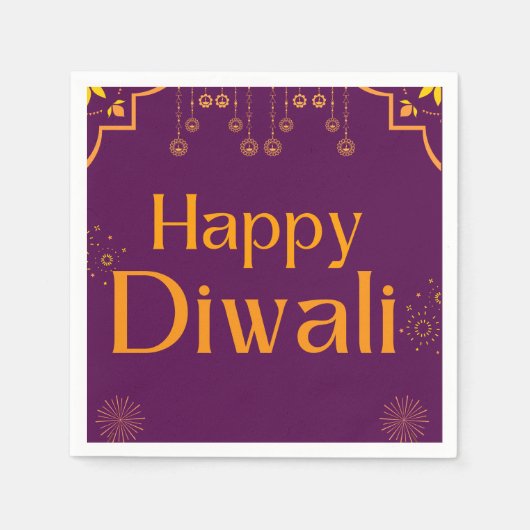 Gelukkig Diwali-feest Servet (Voorkant)
