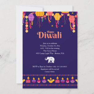 Gelukkig Diwali-feestuitnodiging Kaart