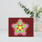 gelukkig diwali rangoli briefkaart (Staand voorkant)