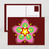 gelukkig diwali rangoli briefkaart (Voorkant / Achterkant)