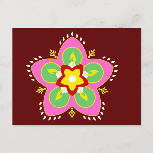 gelukkig diwali rangoli briefkaart (Voorkant)