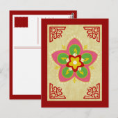 gelukkig diwali rangoli briefkaart (Voorkant / Achterkant)