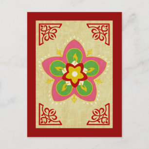 gelukkig diwali rangoli briefkaart