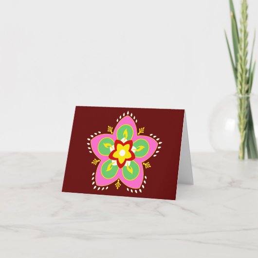 gelukkig diwali : rangoli kaart (Voorkant)