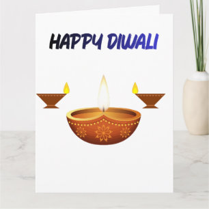 Gelukkig Diwali Traditionele Olie Lamp Festival va Kaart