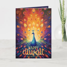 Gelukkig Diwali Vibrant Peacock Festival of Lights