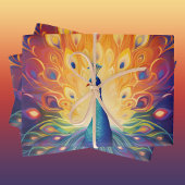 Gelukkig Diwali Vibrant Peacock Festival of Lights Inpakpapier Vel