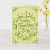 Gelukkig Docentendag Wenskaart Kaart (Gele Bloem)